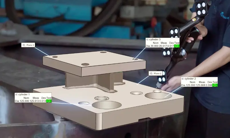 Scantech | TrackProbe Sistema di Tastatura 3D | Passaggio senza soluzione di continuità tra scansione e tastatura